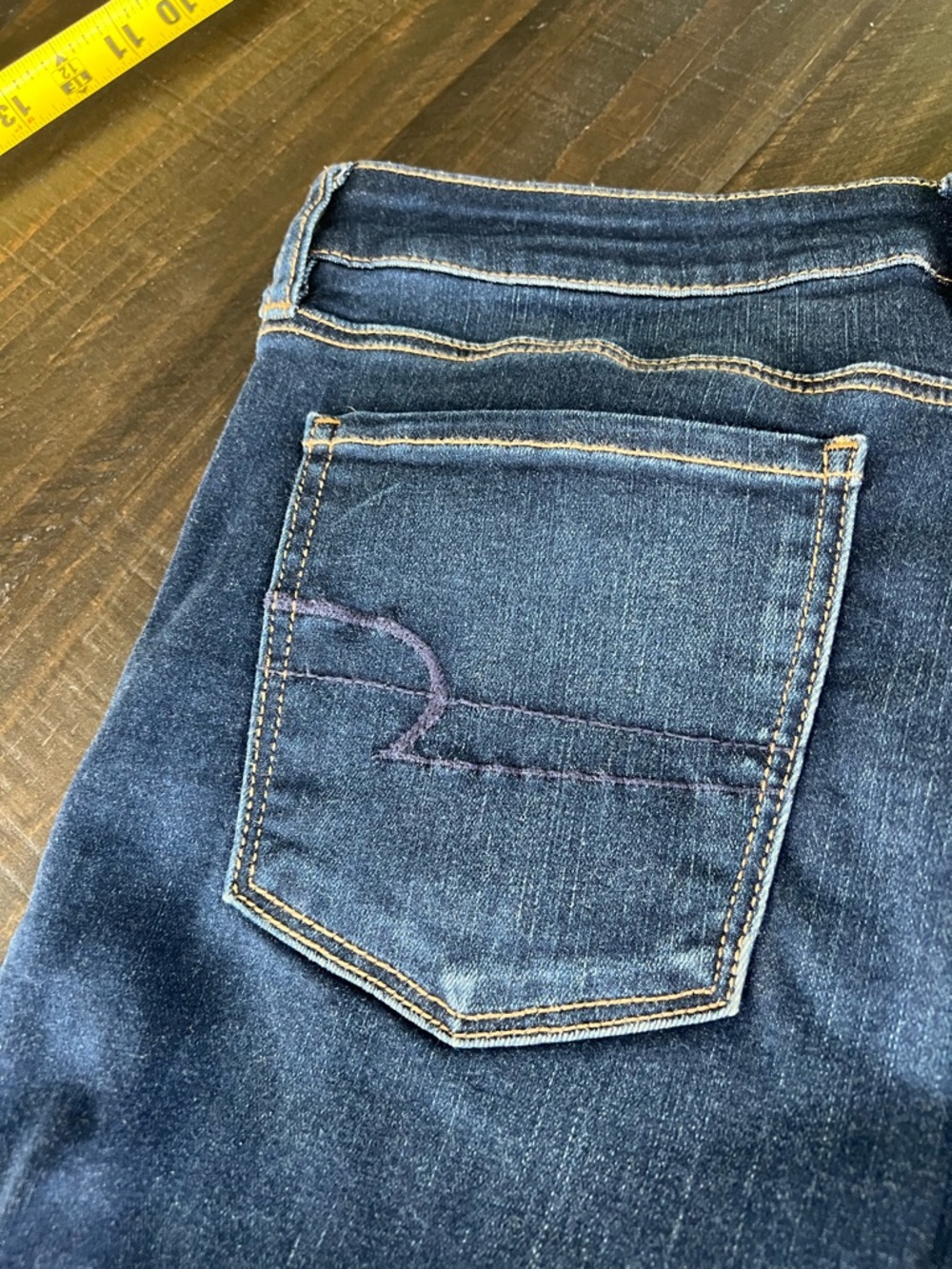 Women’s A E  JEANS- Stretch sz 14/32  Dark Blue Stretch Denim Jeans - jegging - Picture 5 of 16